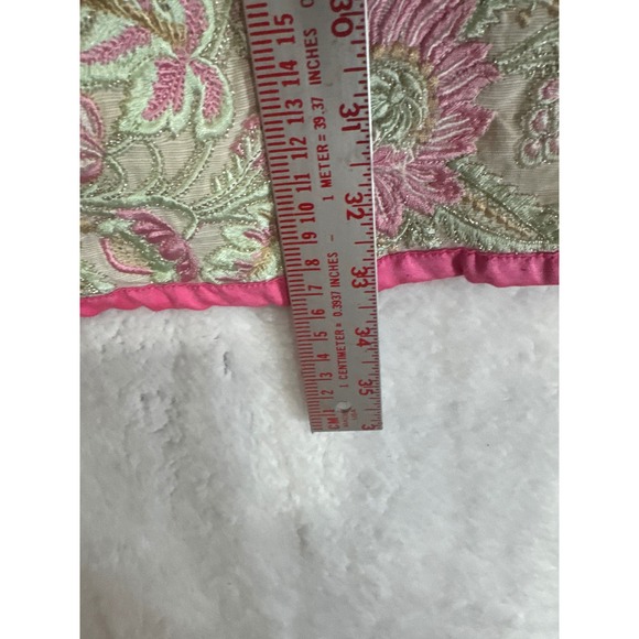 Sana Safinaz Womens Medium Embroidered Tunic Kurta Top Pink‎ Green Beige Floral - Picture 4 of 5